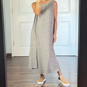 J Jill Purejill linen viscose blend lagenlook dress size PM